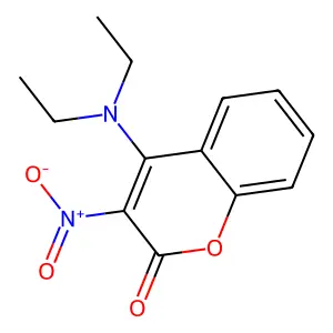 Coumarin, 4-diethylamino-3-nitro- structure