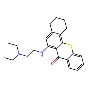 1-(beta-Diethylaminoethylamino)-3,4-cyclohexenothiaxanthone structure
