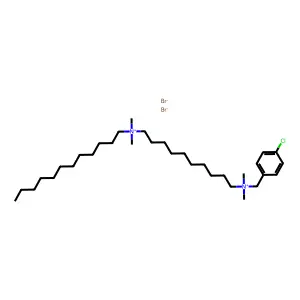 Ammonium, (p-chlorobenzyl)(10-(dimethyldodecylammonio)decyl)dimethyl-, dibromide structure
