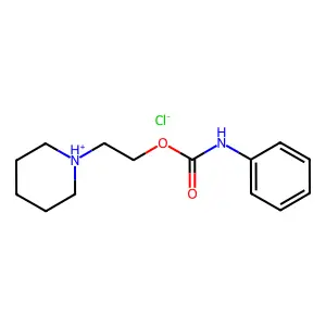 1-Piperidineethanol, 1-(N-phenylcarbamate), hydrochloride (1:1) structure
