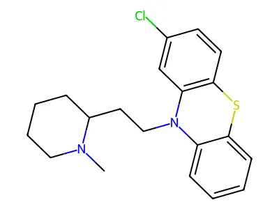 2-Chloro-10-(2-(1-methyl-2-piperidinyl)ethyl)-10H-phenothiazine structure