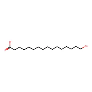 16-Hydroxyhexadecanoic acid structure