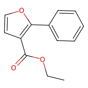 Ethyl 2-phenyl-3-furoate structure