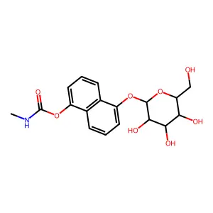 beta-D-Glucopyranoside, 5-(((methylamino)carbonyl)oxy)-1-naphthalenyl- structure