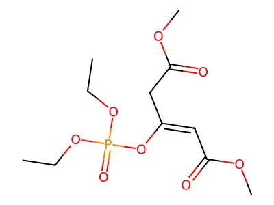 3-(Diethoxyphosphinyloxy)-2-pentenedioic acid dimethyl ester structure
