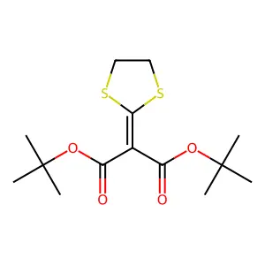 Bis(1,1-dimethylethyl) 1,3-dithiolan-2-ylidenepropanedioate structure