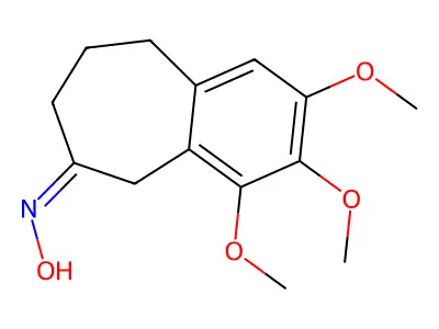 N-(2,3,4-trimethoxy-5,7,8,9-tetrahydrobenzo[7]annulen-6-ylidene)hydroxylamine structure