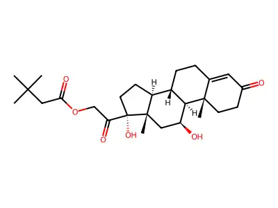 11beta,17,21-Trihydroxypregn-4-ene-3,20-dione 21-(3,3-dimethylbutyrate) structure