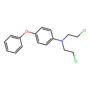 Benzenamine, N,N-bis(2-chloroethyl)-4-phenoxy- structure