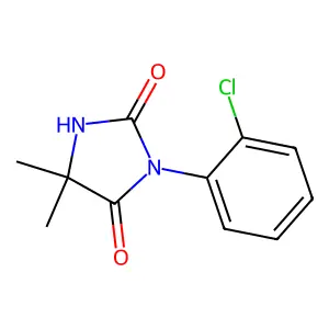 HYDANTOIN, 3-(o-CHLOROPHENYL)-5,5-DIMETHYL- structure
