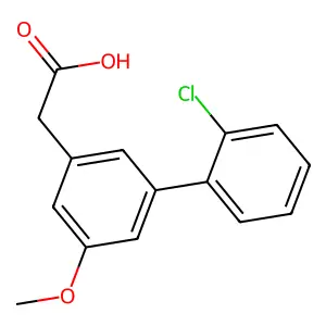 3-Biphenylacetic acid, 2'-chloro-5-methoxy- structure
