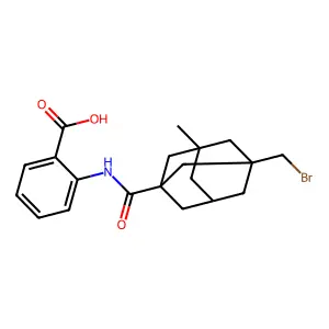 Anthranilic acid, N-(7-bromomethyl-5-methyl-3-adamantylcarbonyl)- structure