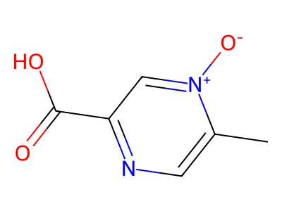 6-Methyl-1-oxido-pyrazin-1-ium-2-carboxylic acid structure