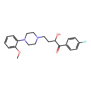 Butyrophenone, 4'-fluoro-2-hydroxy-4-(4-(o-methoxyphenyl)-1-piperazinyl)- structure