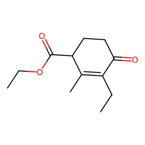 4-Carbethoxy-2-ethyl-3-methyl-2-cyclohexen-1-one structure