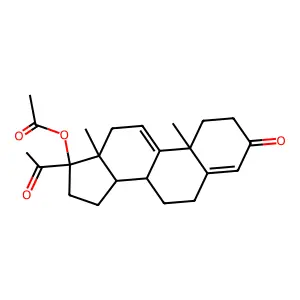 17-Hydroxypregna-4,9(11)-diene-3,20-dione 17-acetate structure