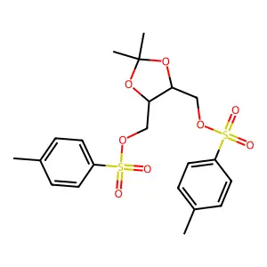 (4R-trans)-2,2-Dimethyl-1,3-dioxolane-4,5-dimethyl bis(toluene-p-sulphonate) structure