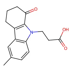 3-(6-Methyl-1-oxo-1,2,3,4-tetrahydro-carbazol-9-yl)-propionic acid structure