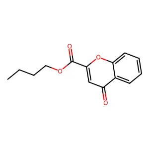 4H-1-Benzopyran-2-carboxylic acid, 4-oxo-, butyl ester structure