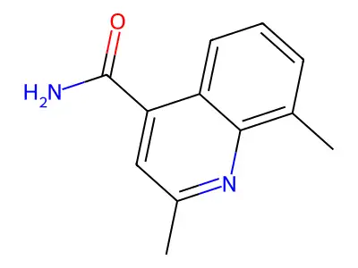 2,8-Dimethylquinoline-4-carboxamide structure