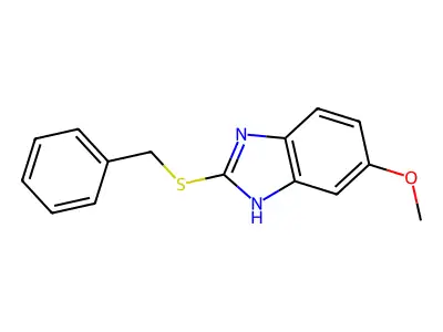 2-(benzylsulfanyl)-6-methoxy-1H-1,3-benzodiazole structure