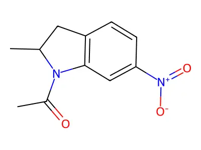 1-(2-Methyl-6-nitro-2,3-dihydro-indol-1-yl)-ethanone structure