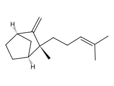 Norbornane, 2-methyl-3-methylene-2-(4-methyl-3-pentenyl)- structure