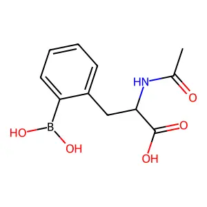 2-Borono-N-(1-hydroxyethylidene)phenylalanine structure