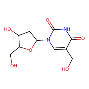 5-Hydroxymethyl-2'-deoxyuridine structure