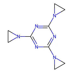 Triethylenemelamine structure