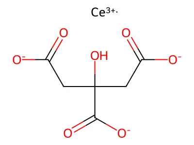 Cerium(3+);1-(hydroxymethyl)ethane-1,1,2-tricarboxylate structure
