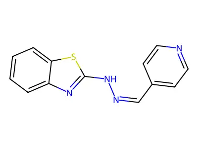 4-Pyridincarboxaldehyd-2-benzothiazolylhydrazon structure