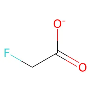 Fluoroacetate anion structure