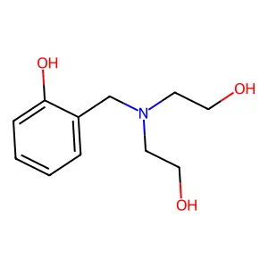 Phenol, 2(or 4)-((bis(2-hydroxyethyl)amino)methyl)- structure