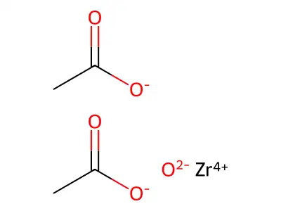 Acetic acid;oxozirconium structure