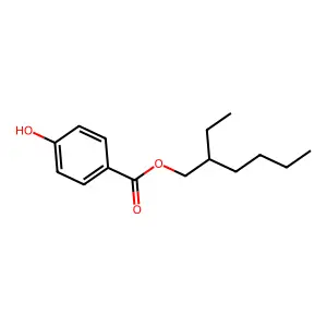2-Ethylhexyl p-hydroxybenzoate structure