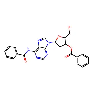 N-Benzoyl-2'-deoxyadenosine 3'-benzoate structure