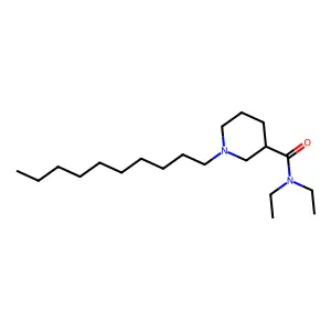 1-Decyl-3-(N,N-diethylcarbamoyl)piperidine structure