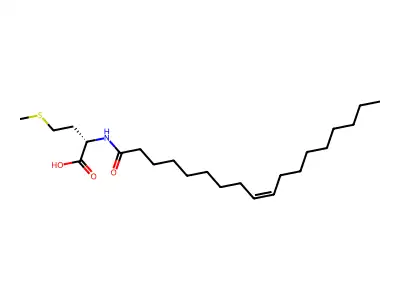 (2S)-4-methylsulfanyl-2-(octadec-9-enoylamino)butanoic acid structure
