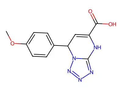 7-(4-Methoxyphenyl)-4,7-dihydrotetrazolo[1,5-a]pyrimidine-5-carboxylic acid structure