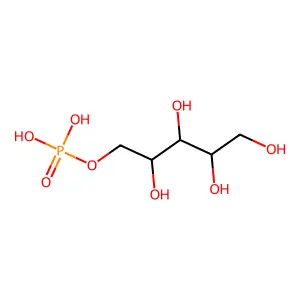 2,3,4,5-Tetrahydroxypentyl dihydrogen phosphate structure