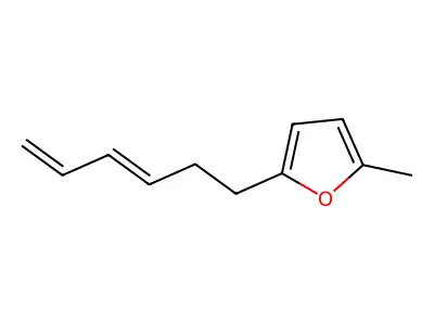 2-Hexa-3,5-dienyl-5-methylfuran structure