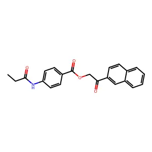 2-(2-Naphthyl)-2-oxoethyl 4-(propionylamino)benzoate structure