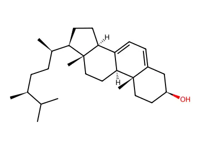 Ergosta-5,7-dien-3-ol structure