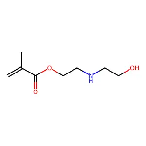 2-Propenoic acid, 2-methyl-, 2-[(2-hydroxyethyl)amino]ethyl ester structure