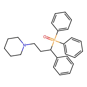 Phosphine oxide, diphenyl((alpha-(2-piperidino)ethyl)benzyl)- structure