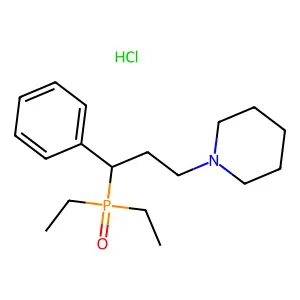 Phosphine oxide, diethyl((alpha-(2-piperidino)ethyl)benzyl)-, hydrochloride structure