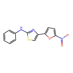 4-(5-Nitro-2-furanyl)-N-phenyl-2-thiazolamine structure