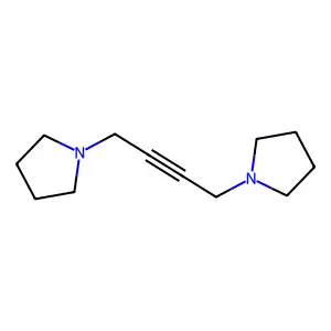 1,1'-(2-Butyne-1,4-diyl)bis(pyrrolidine) structure