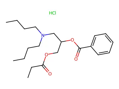 1,2-Propanediol, 3-(dibutylamino)-, 2-benzoate 1-propanoate, hydrochloride structure